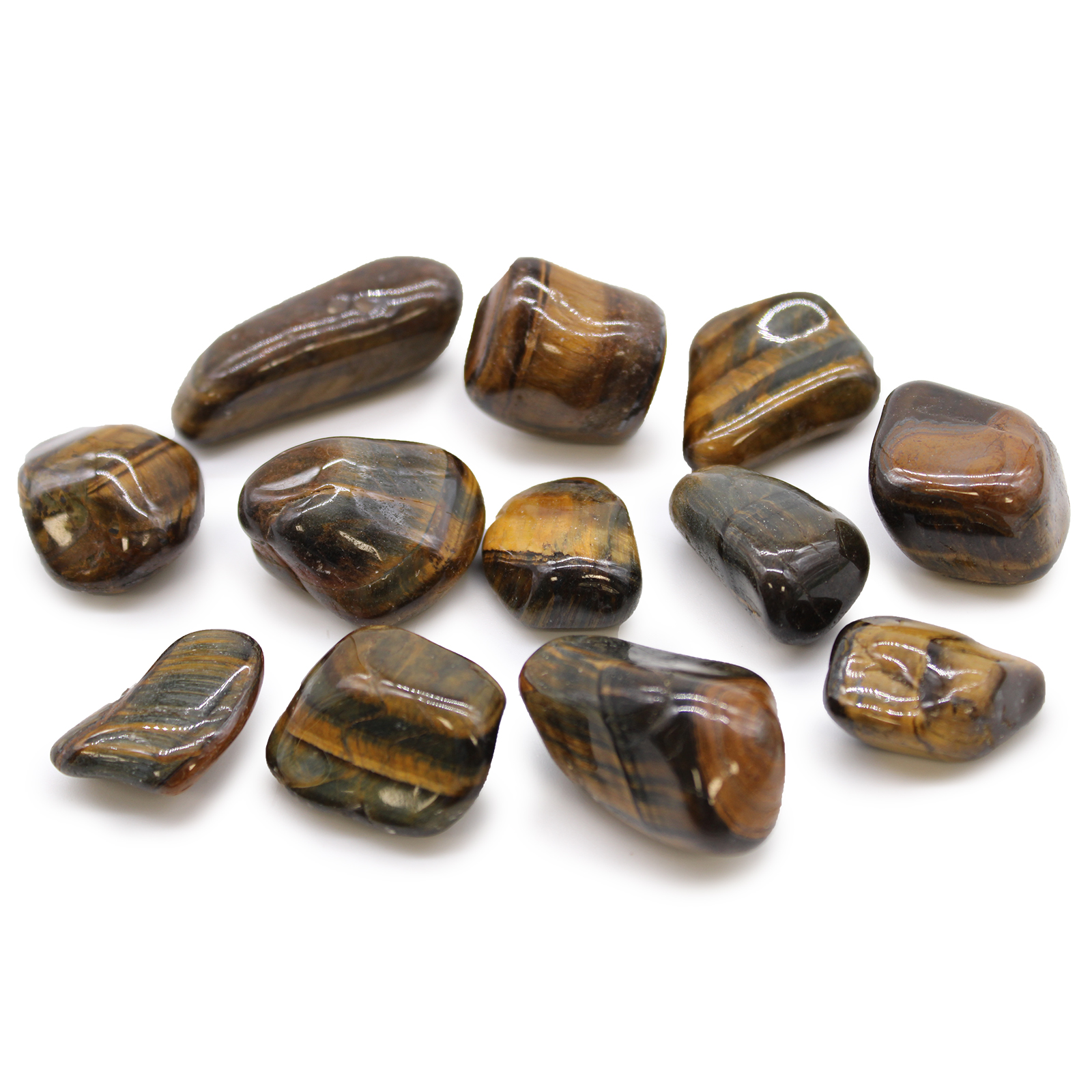Medium Tumble Stones - Tigers Eye - Varigated