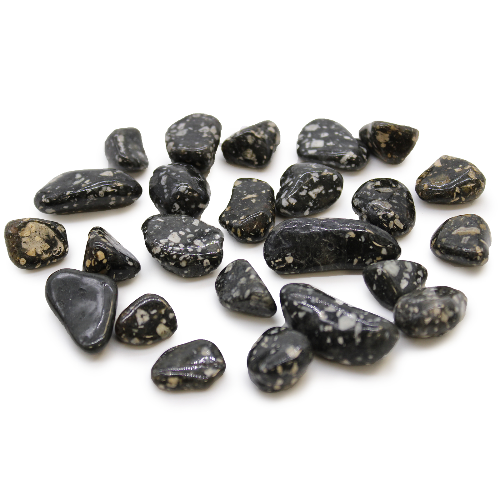 Small Tumble Stones - Guinea Fowl