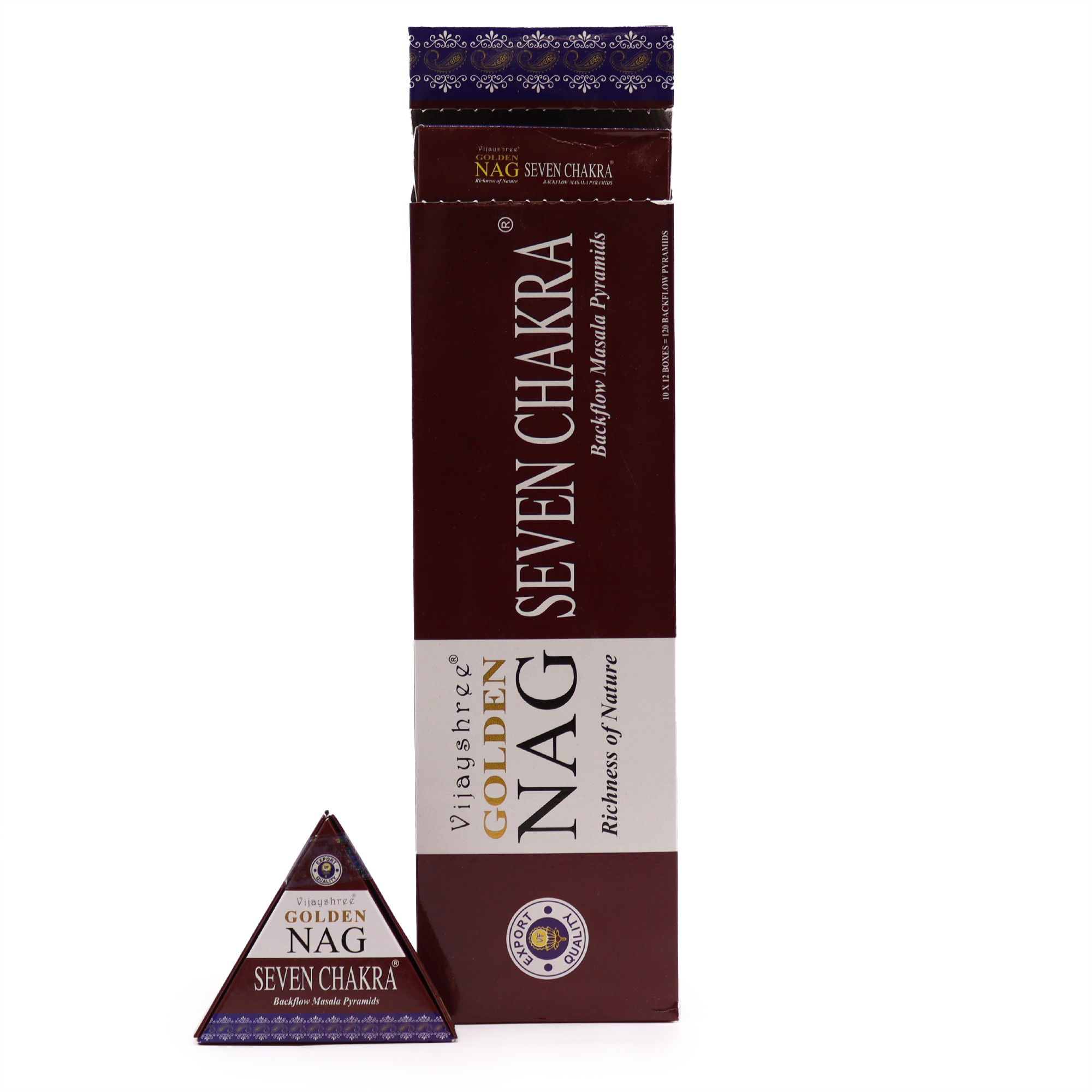 JGN - Seven Chakra Backflow Incense Cones